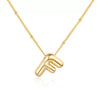 Wholesale Necklace Stainless Steel Titanium Steel Ball Chain Chubby Bubble Letter English Electroplated For Women