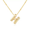 Wholesale Necklace Stainless Steel Titanium Steel Ball Chain Chubby Bubble Letter English Electroplated For Women