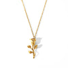 Wholesale Necklace Stainless Steel Titanium Steel Flower Geometric Electroplated Women's