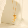 Wholesale Necklace Stainless Steel Titanium Steel Flower Geometric Electroplated Women's