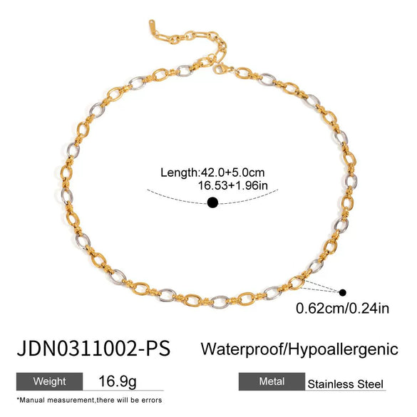 Wholesale Necklace Stainless Steel Titanium Steel Geometric Cross Buckle Electroplating Women's