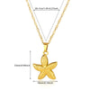 Wholesale Necklace Stainless Steel Titanium Steel Geometric Fanshaped Pendant Electroplated Women's