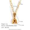 Wholesale Necklace Stainless Steel Titanium Steel Geometric Letter Electroplated