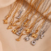 Wholesale Necklace Stainless Steel Titanium Steel Geometric Letter Electroplated