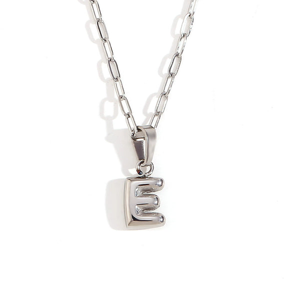 Wholesale Necklace Stainless Steel Titanium Steel Geometric Letter Electroplated