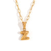 Wholesale Necklace Stainless Steel Titanium Steel Geometric Letter Electroplated