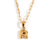 Wholesale Necklace Stainless Steel Titanium Steel Geometric Letter Electroplated