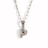 Wholesale Necklace Stainless Steel Titanium Steel Geometric Letter Electroplated