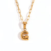 Wholesale Necklace Stainless Steel Titanium Steel Geometric Letter Electroplated