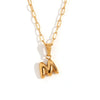 Wholesale Necklace Stainless Steel Titanium Steel Geometric Letter Electroplated