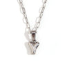 Wholesale Necklace Stainless Steel Titanium Steel Geometric Letter Electroplated
