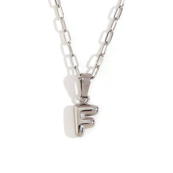 Wholesale Necklace Stainless Steel Titanium Steel Geometric Letter Electroplated