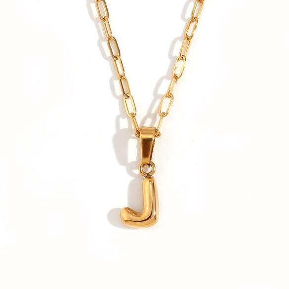 Wholesale Necklace Stainless Steel Titanium Steel Geometric Letter Electroplated