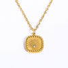 Wholesale Necklace Stainless Steel Titanium Steel Geometric Natural Electroplating Women's