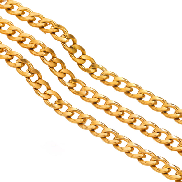 Wholesale Necklace Stainless Steel Titanium Steel Geometric Nk Chain Electroplating Punk Simple Unisex
