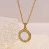 Wholesale Necklace Stainless Steel Titanium Steel Geometric Pattern 18K Gold Plated