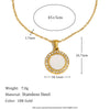 Wholesale Necklace Stainless Steel Titanium Steel Geometric Pattern 18K Gold Plated