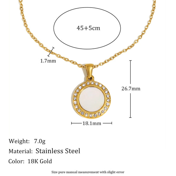 Wholesale Necklace Stainless Steel Titanium Steel Geometric Pattern 18K Gold Plated
