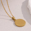 Wholesale Necklace Stainless Steel Titanium Steel Geometric Pattern 18K Gold Plated