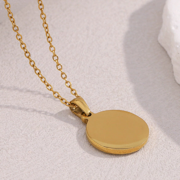 Wholesale Necklace Stainless Steel Titanium Steel Geometric Pattern 18K Gold Plated