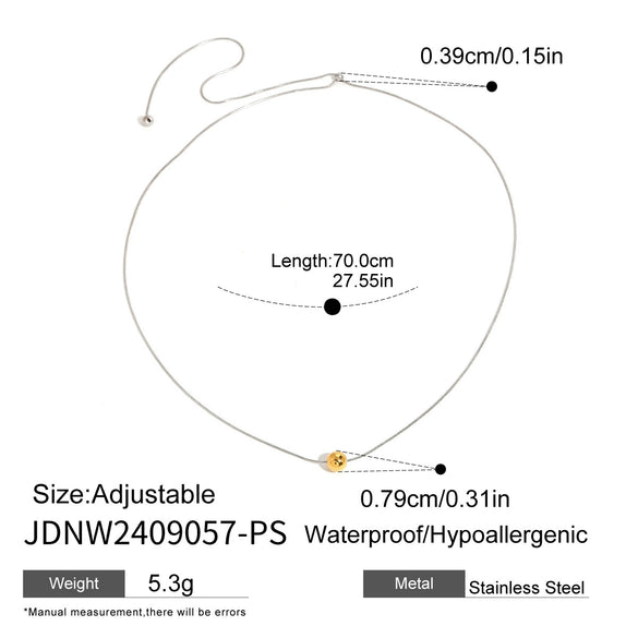 Wholesale Necklace Stainless Steel Titanium Steel Geometric Round Electroplated
