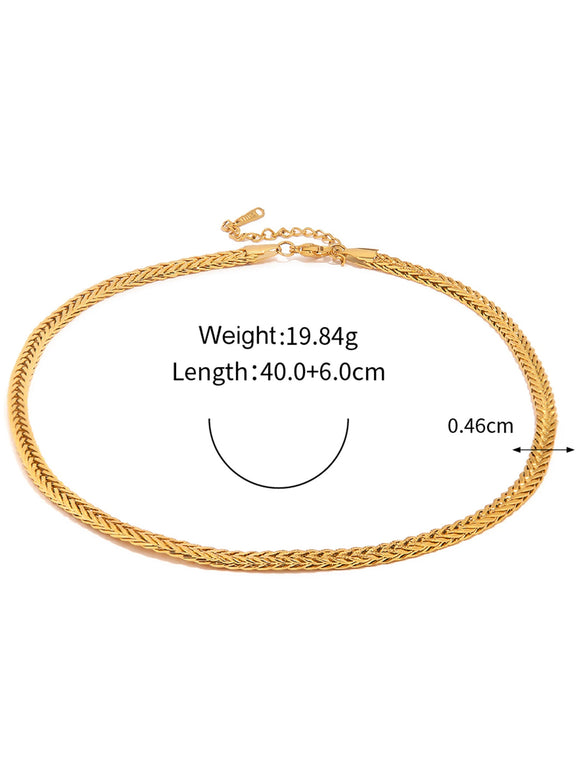 Wholesale Necklace Stainless Steel Titanium Steel Geometric Twist Chain Electroplated