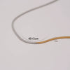 Wholesale Necklace Stainless Steel Titanium Steel Gold And Silver Stitching Color Gradient Snake Bone Chain Ushape Electroplating Unisex