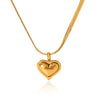 Wholesale Necklace Stainless Steel Titanium Steel Heart Geometric Ins Style 18K Goldplated