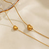 Wholesale Necklace Stainless Steel Titanium Steel Heartshaped Geometric Style Electroplated Women's