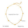 Wholesale Necklace Stainless Steel Titanium Steel Love Heart Geometric Clavicle Chain For Women Electroplated Hip Hop Style