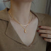 Wholesale Necklace Stainless Steel Titanium Steel Pearl Peanut Irregular Flowers Ushape Drop Shape Electroplating Women's Light Luxury Elegant Fashion