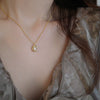 Wholesale Necklace Stainless Steel Titanium Steel Pearl Peanut Irregular Flowers Ushape Drop Shape Electroplating Women's Light Luxury Elegant Fashion
