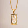 Wholesale Necklace Stainless Steel Titanium Steel Rectangular Pendant With Constellation Star Geometric Pattern Electroplating For Women