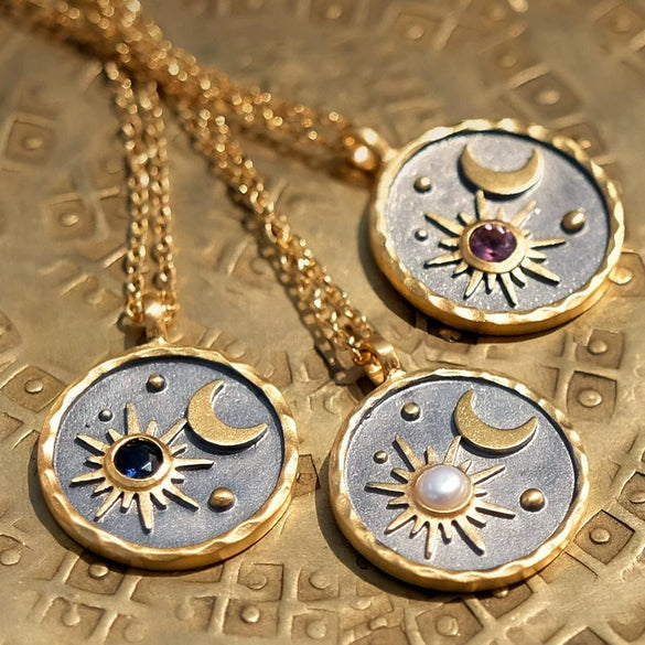 Wholesale Necklace Stainless Steel Titanium Steel Star Moon Geometric Twelve Constellations Dripping Oil Style For Women
