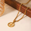 Wholesale Necklace Stainless Steel Titanium Steel Twist Chain Geometric Pattern Electroplating For Women