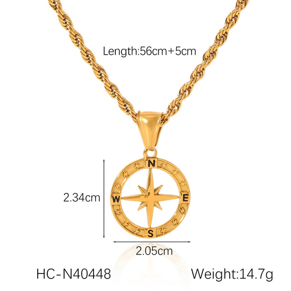 Wholesale Necklace Stainless Steel Titanium Steel Twist Chain Geometric Pattern Electroplating For Women