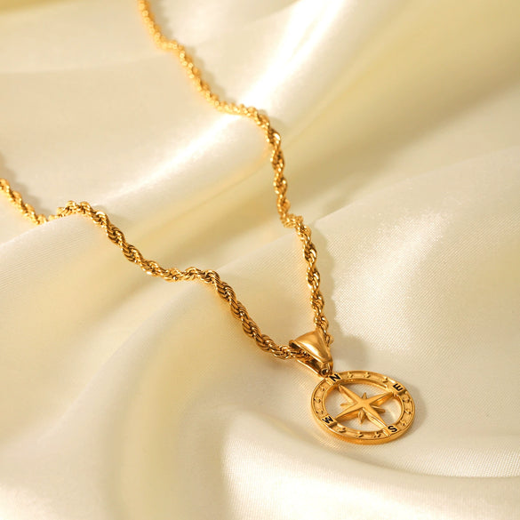 Wholesale Necklace Stainless Steel Titanium Steel Twist Chain Geometric Pattern Electroplating For Women