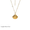 Wholesale Necklace Stainless Steel Titanium Steel Versatile Ocean Series Shell Pendant Electroplating Women's