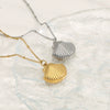 Wholesale Necklace Stainless Steel Titanium Steel Versatile Ocean Series Shell Pendant Electroplating Women's
