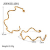 Wholesale Necklace Stainless Steel Titanium Steel Wave Electroplated Jewelry For Women