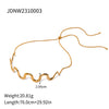 Wholesale Necklace Stainless Steel Titanium Steel Wave Electroplated Jewelry For Women