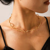 Wholesale Necklace Stainless Steel Titanium Steel Wave Geometric Electroplating For Women
