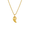 Wholesale Necklace Stainless Steel Twist Chain Water Drop Pendant Retro Punk Electroplating