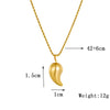 Wholesale Necklace Stainless Steel Twist Chain Water Drop Pendant Retro Punk Electroplating