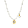 Wholesale Necklace Stainless Steel Zircon Light Luxury Geometric Heart Pendant For Women Electroplated