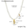 Wholesale Necklace Stainless Steel Zircon Light Luxury Geometric Heart Pendant For Women Electroplated