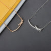 Wholesale Necklace 925 Sterling Silver Bow Mixed Gem Inlay Electroplating