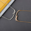Wholesale Necklace 925 Sterling Silver Bow Mixed Gem Inlay Electroplating