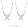 Wholesale Necklace 925 Sterling Silver Butterfly Zircon Inlaid Light Luxury Animal Style