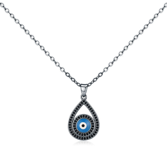 Wholesale Necklace 925 Sterling Silver Cartoon Character Ghost Big Eye Clavicle Chain For Women